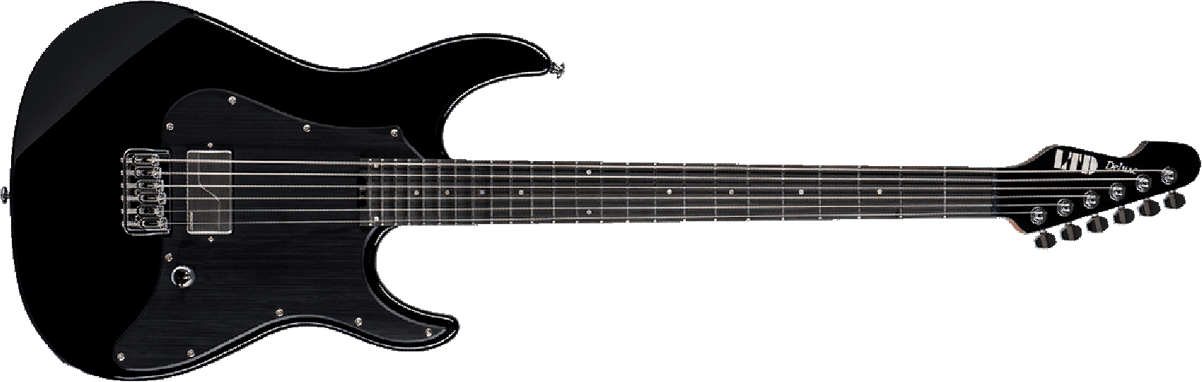 Ltd Sn-1 Baritone Hardtail Fishman Hh Eb - Black - Guitare Électrique MÉtal - Main picture