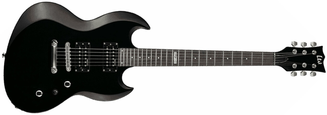 Ltd Viper-10 Kit Hh Ht Jat - Black - Guitare Électrique Double Cut - Main picture