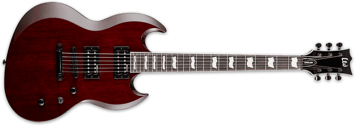 Ltd Viper-256 - See Thru Black Cherry - Guitare Électrique Double Cut - Main picture