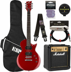 Pack guitare électrique Ltd EC-10 KIT Pack +Marshall MG10 +Accessoires - Red