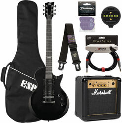 Pack guitare électrique Ltd EC-10 KIT Pack +Marshall MG10 +Accessoires - Black