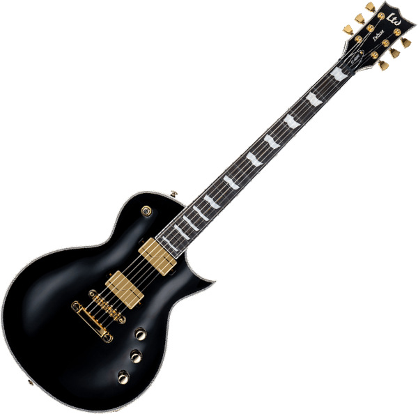 Ltd EC-1000 Deluxe Fishman Fluence - black Metal electric guitar