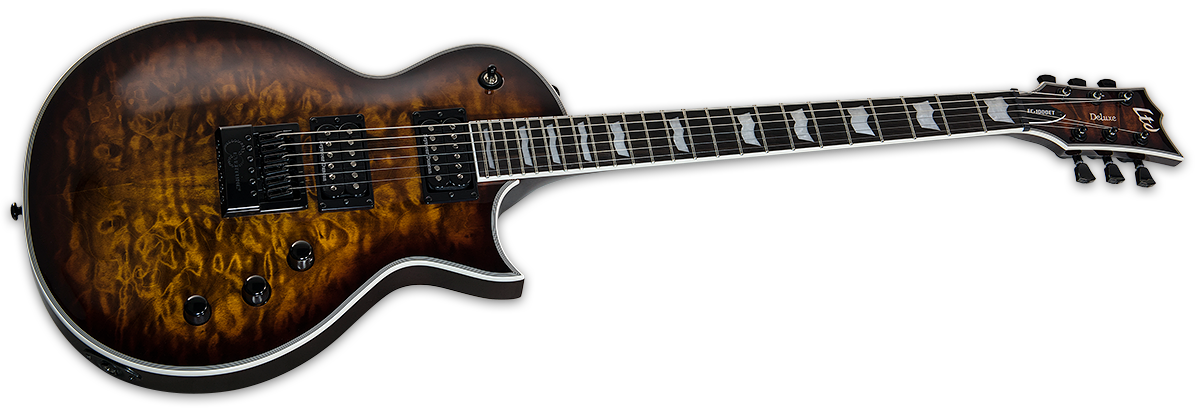 Ltd Ec-1000 Evertune Hh Seymour Duncan Ht Eb - Dark Brown Sunburst - Guitare Électrique Single Cut - Variation 1