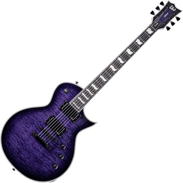 Guitare électrique solid body Ltd EC-1000 - see thru purple sunburst