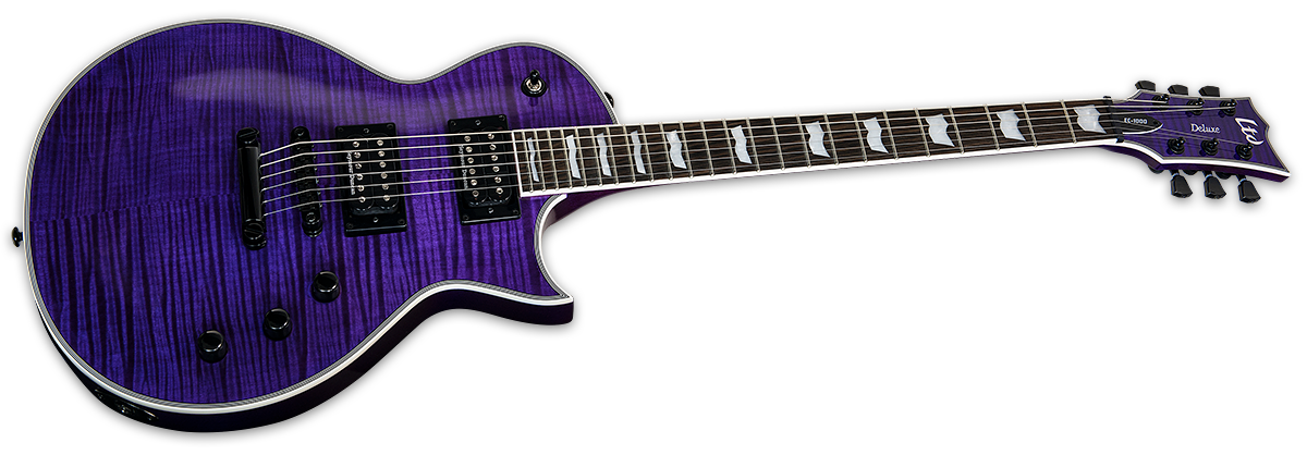 Ltd Ec-1000 Hh Seymour Duncan Ht Eb - See Thru Purple - Guitare Électrique Single Cut - Variation 1