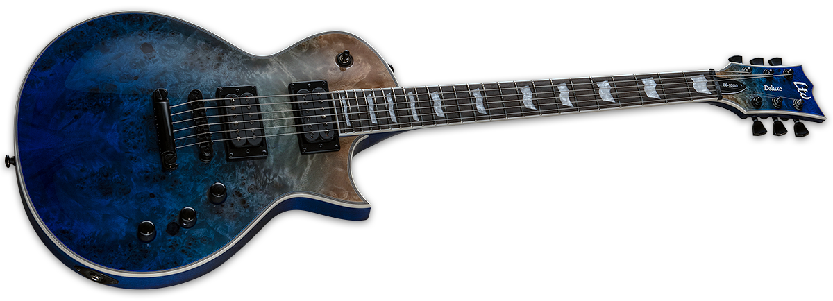 Ltd Ec-1000 Hh Seymour Duncan Ht Eb - Blue Natural Fade - Guitare Électrique Single Cut - Variation 1