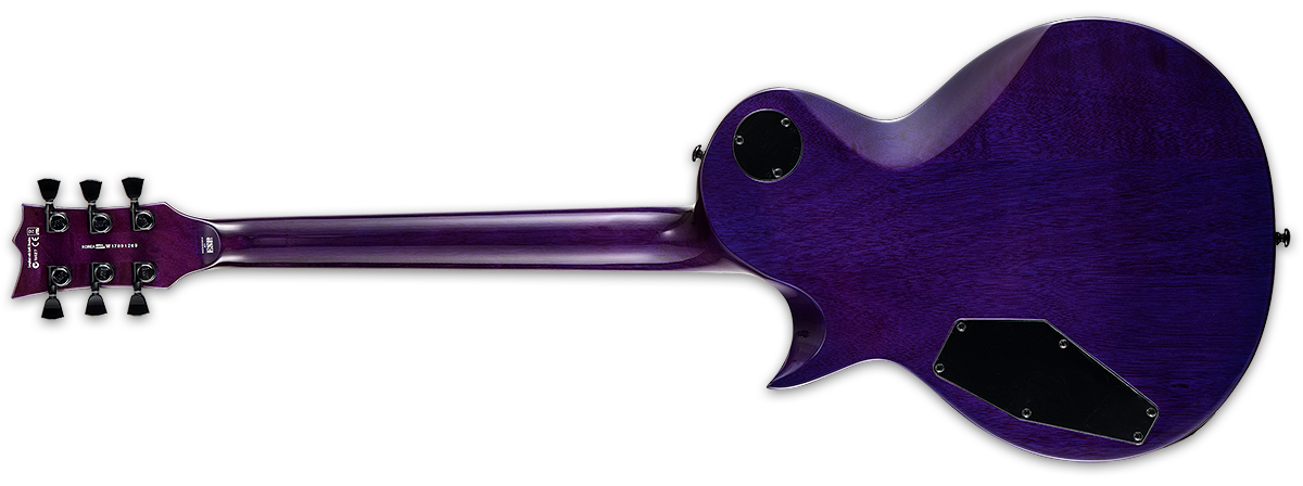 Ltd Ec-1000 Hh Seymour Duncan Ht Eb - See Thru Purple - Guitare Électrique Single Cut - Variation 2