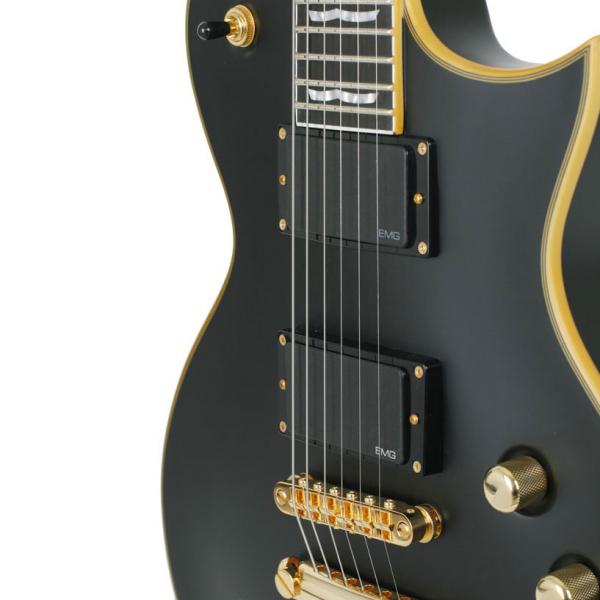 Ltd Ec-1000 Lh Gaucher Hh Emg Ht Eb - Vintage Black - Guitare Électrique Gaucher - Variation 1