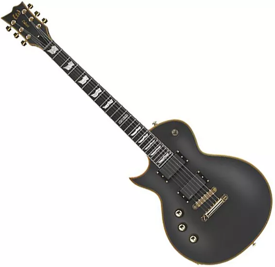 Guitare électrique solid body Ltd EC-1000 Gaucher (EMG, EB) - Vintage black