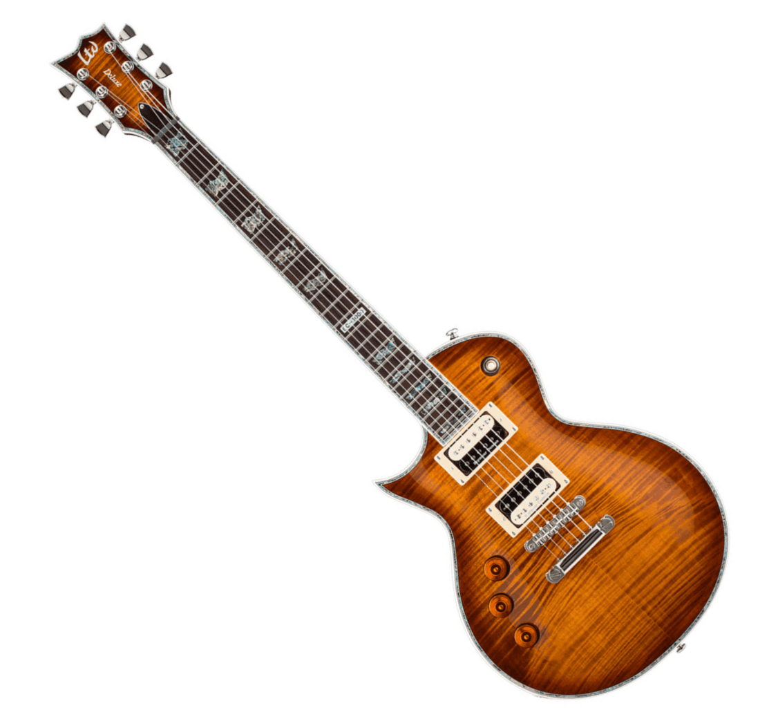 Ltd Ec-1000 Lh Gaucher Seymour Duncan - Amber Sunburst - Guitare Électrique Gaucher - Variation 3