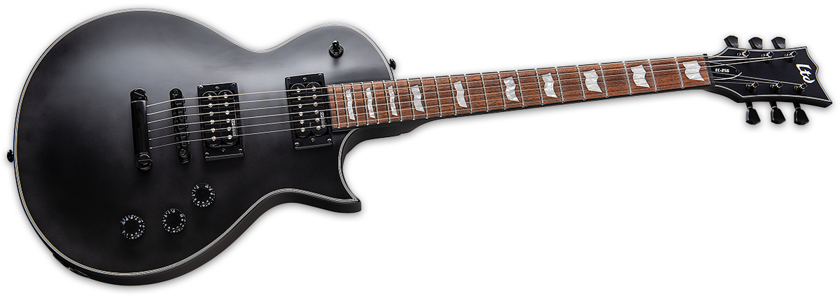 Ltd Ec-256 Hh Ht Jat - Black Satin - Guitare Électrique Single Cut - Variation 1