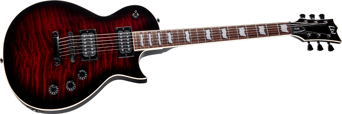 Ltd Ec-256 Hh Ht Jat - See Thru Black Cherry Sunburst - Guitare Électrique MÉtal - Variation 2