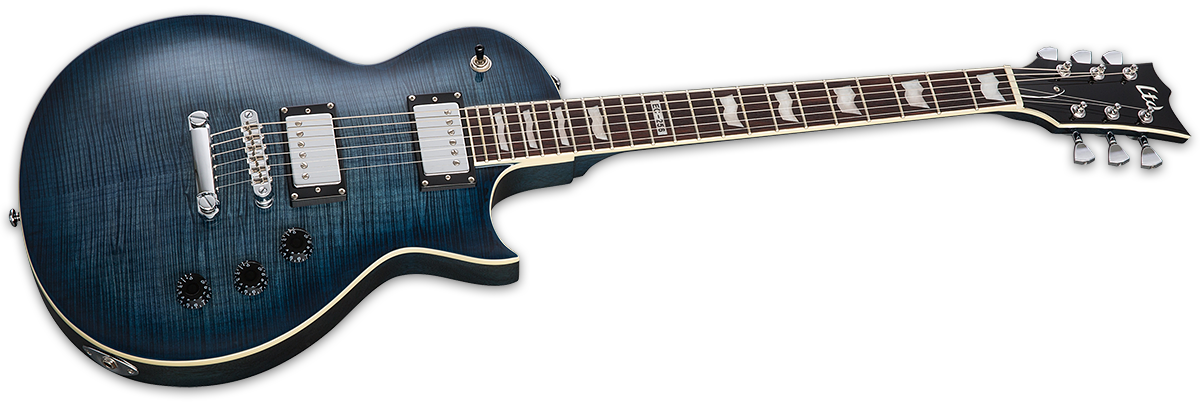 Ltd Ec-256fm Cbtbl - Cobalt Blue - Guitare Électrique Single Cut - Variation 2