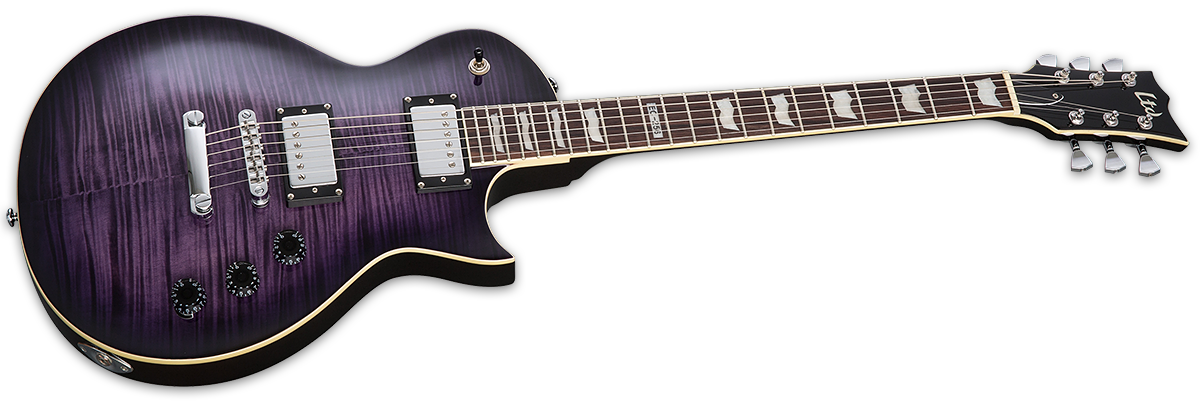 Ltd Ec-256fm Stpsb - See Thru Purple Sunburst - Guitare Électrique Single Cut - Variation 2