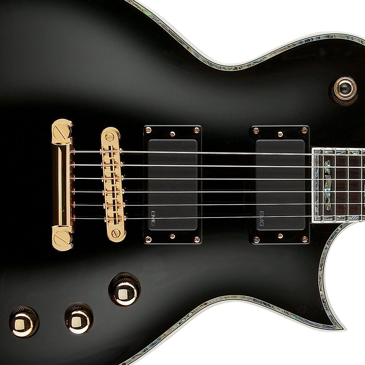 Ltd Ec-1000 Emg Blk - Black - Guitare Électrique MÉtal - Variation 1