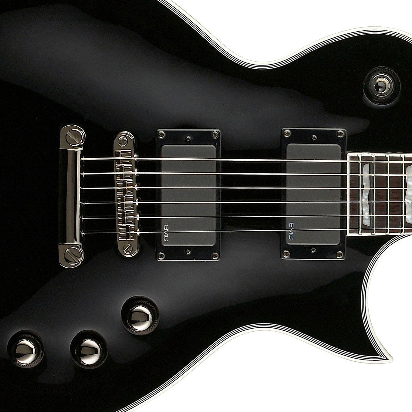 Ltd Ec-401 Hh Emg Ht Rw - Black - Guitare Électrique Single Cut - Variation 1