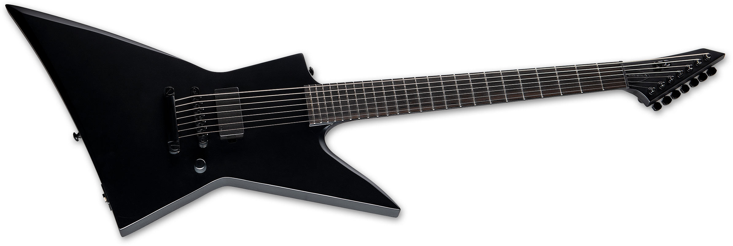 Ltd Ex-7 Baritone Black Metal 1h Emg Ht Eb - Black Satin - Guitare Électrique 7 Cordes - Variation 1