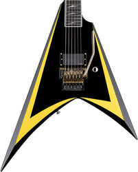 Guitare électrique métal Ltd Alexi Laiho Arrowhead SE 20th Anniversary - Black with yellow bevels
