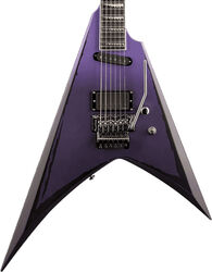 Guitare électrique métal Ltd Alexi Ripped - Purple fade satin w/ pinstripes