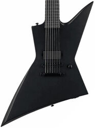 Guitare électrique 7 cordes Ltd EX-7 Baritone Black Metal - Black satin