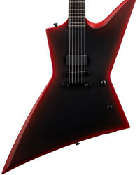 Guitare électrique métal Ltd EXL Black Metal Series - Black Red Burst Satin