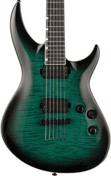 Guitare électrique double cut Ltd H3-1000 - Black turquoise burst