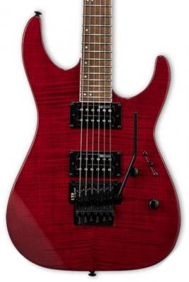 Guitare électrique solid body Ltd M-200FM - See thru red