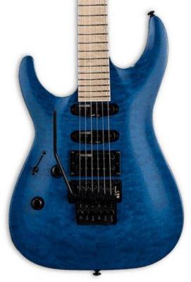 Guitare électrique solid body Ltd MH-203QM Gaucher - See thru blue