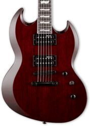 Guitare électrique double cut Ltd Viper-256 - See thru black cherry