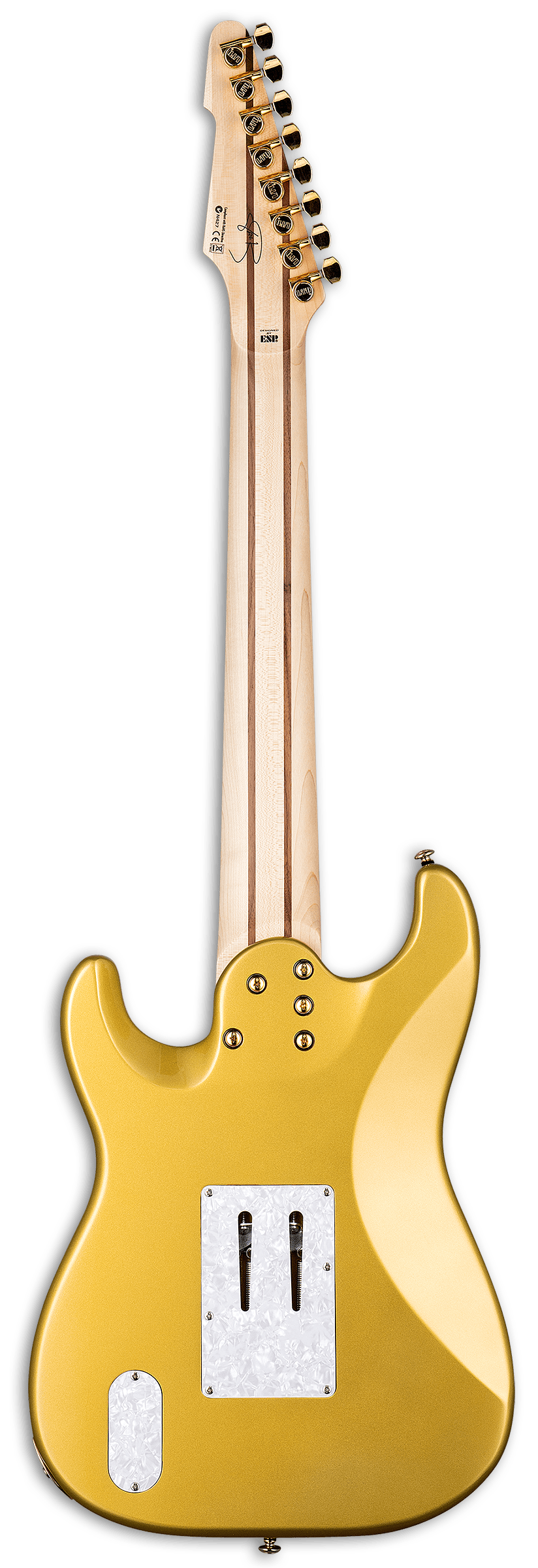 Ltd Jrv8 8-cordes Hss Trem Mn - Metallic Gold - Guitare Électrique 7 Cordes - Variation 1