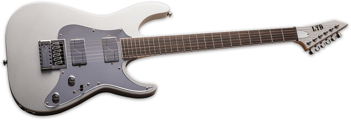 Ltd Ken Susi Ks M-6 Evertune Signature Hh Fishman Fluence Ht Eb - Metallic Silver - Guitare Électrique Forme Str - Variation 1