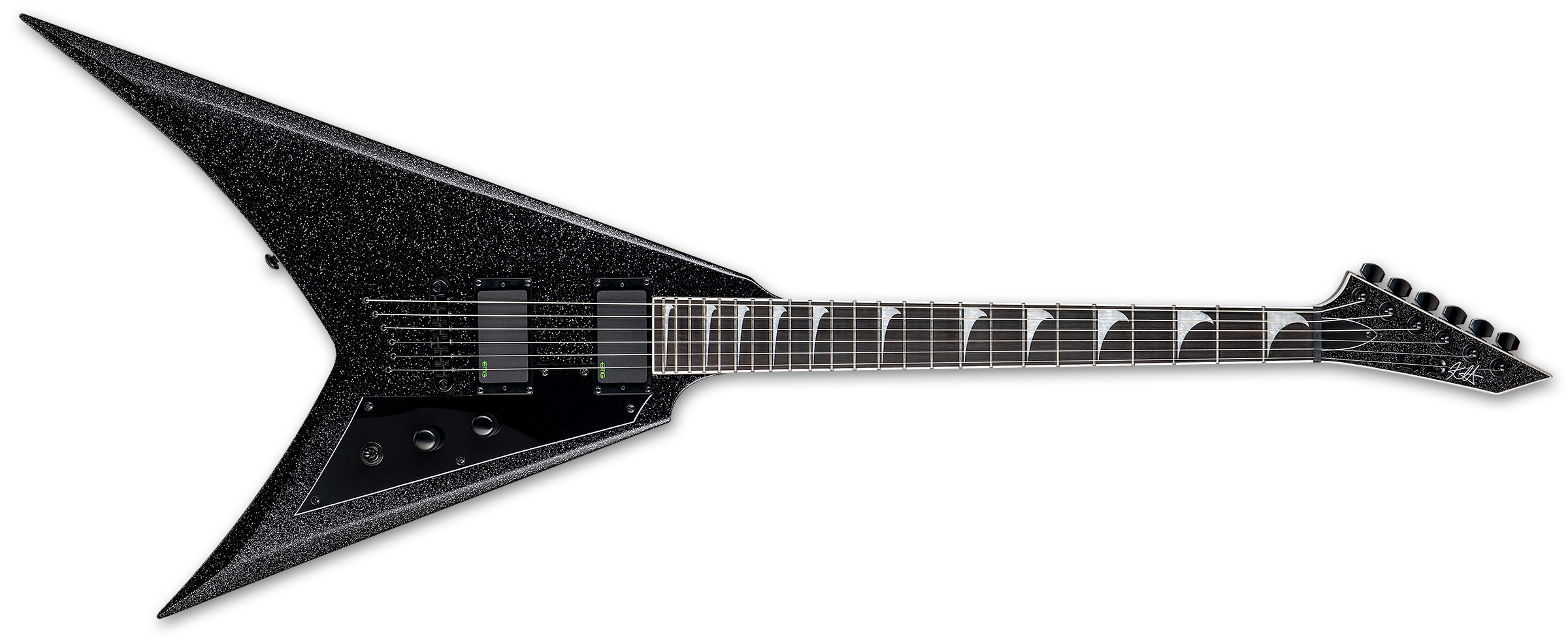 Ltd Kh-v 602 Kirk Hammett Signature Hh Ht Eb - Black Sparkle - Guitare Électrique MÉtal - Variation 2