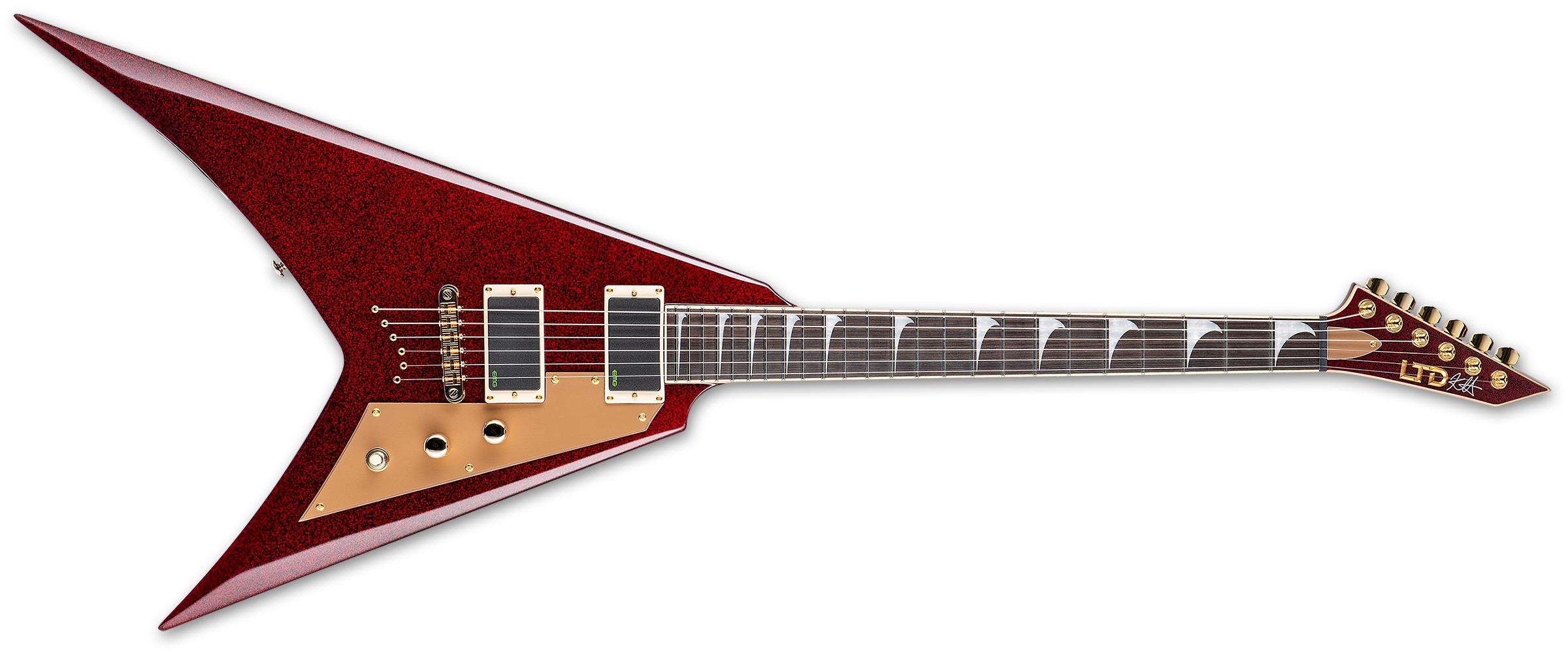 Ltd Kh-v 602 Kirk Hammett Signature Hh Ht Eb - Red Sparkle - Guitare Électrique MÉtal - Variation 2