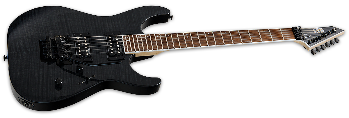 Ltd M-200fm Hh Fr Jat - See Thru Black - Guitare Électrique Forme Str - Variation 1