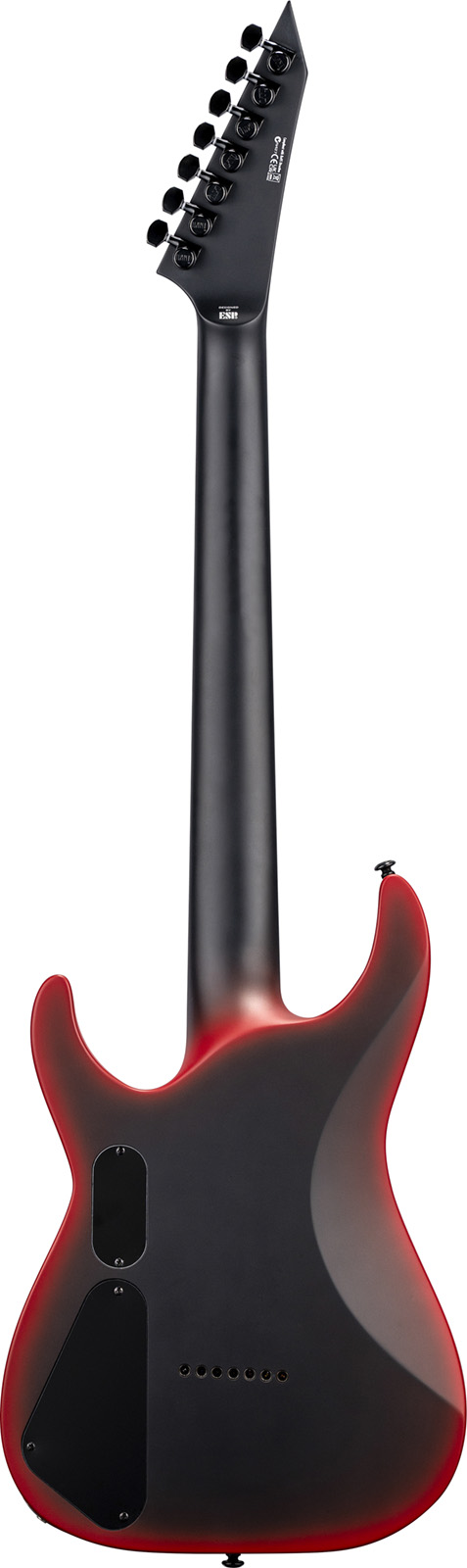 Ltd M-7 Baritone Black Metal Series 7-cordes Ht 1h Eb - Black Red Burst Satin - Guitare Électrique Forme Str - Variation 1