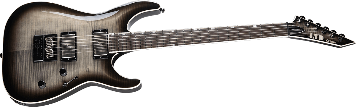 Ltd Mh-1000 Deluxe Evertune Fishman Hh Eb - Charcoal Burst - Guitare Électrique MÉtal - Variation 2