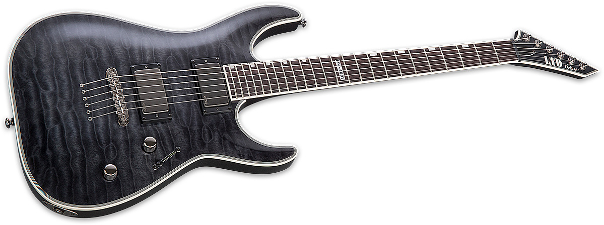 Ltd Mh-1001nt Hh Emg Ht Rw - See Thru Black - Guitare Électrique Forme Str - Variation 2