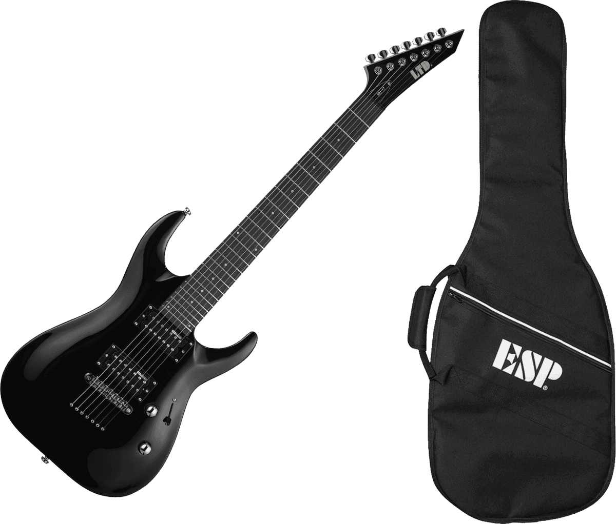 Ltd Mh-17 Kit 7-cordes Hh Ht Jat +housse - Black - Guitare Électrique 7 Cordes - Variation 2