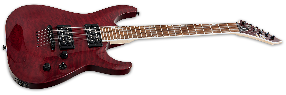 Ltd Mh-200qm Nt Hh Ht Jat - See Thru Black Cherry - Guitare Électrique Forme Str - Variation 1