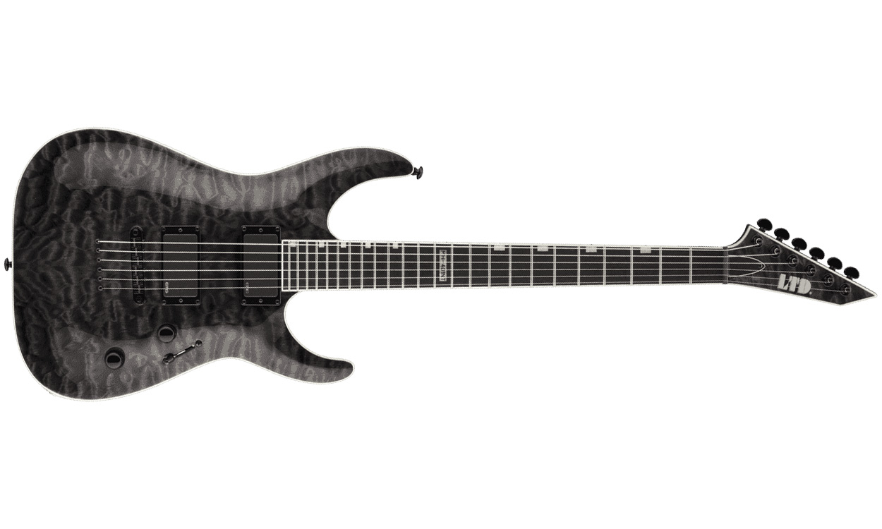 Ltd Mh-401nt Emg - See Thru Black - Guitare Électrique Forme Str - Variation 1