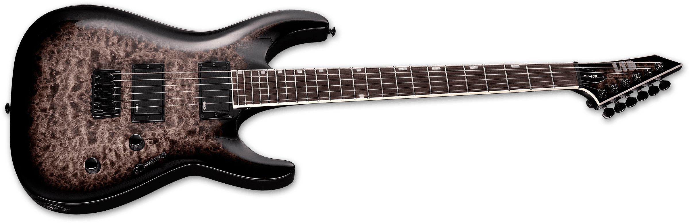 Ltd Mh400 Qm 2h Emg Ht Rw - See Through Black Sunburst - Guitare Électrique Forme Str - Variation 1