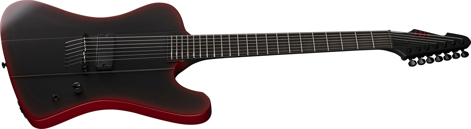 Ltd Phx-7 Baritone Black Metal Series 7-cordes  Ht 1h Eb - Black Red Burst Satin - Guitare Électrique MÉtal - Variation 2