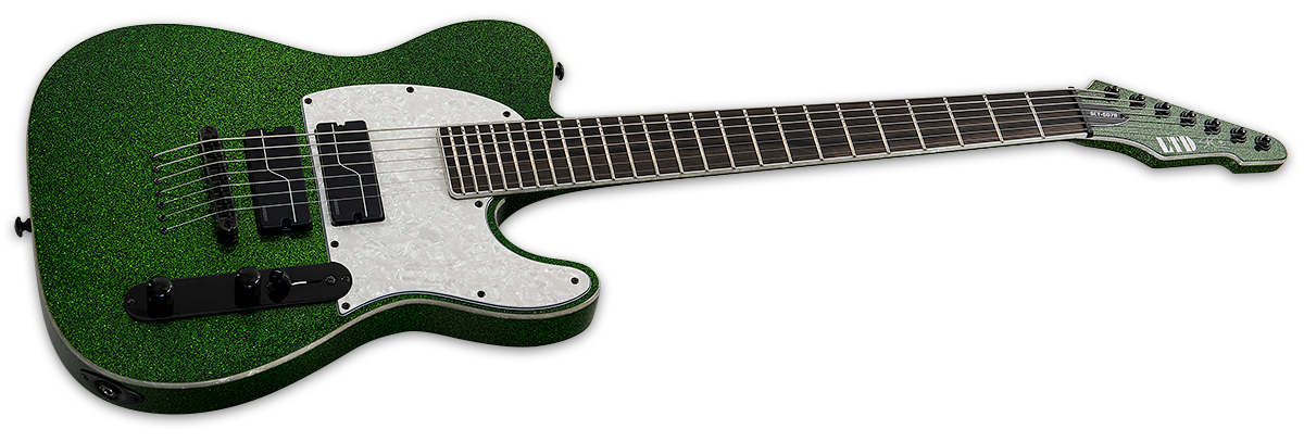 Ltd Sct-607 Baryton Stephen Carpenter - Green Sparkle - Guitare Électrique 7 Cordes - Variation 2