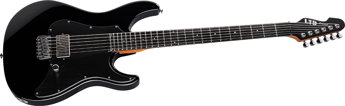 Ltd Sn-1 Baritone Hardtail Fishman Hh Eb - Black - Guitare Électrique MÉtal - Variation 2