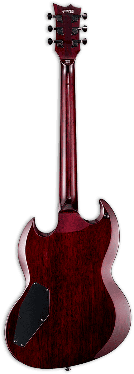 Ltd Viper-256 - See Thru Black Cherry - Guitare Électrique Double Cut - Variation 1