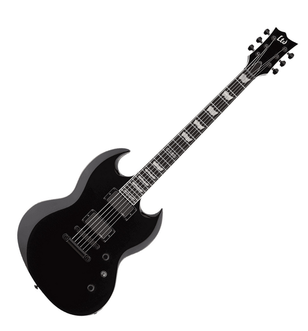 Ltd Viper-401 Hh Emg Ht Rw - Black - Guitare Électrique Double Cut - Variation 3