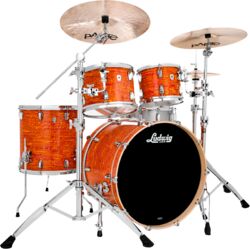 Batterie acoustique standard Ludwig Keystone X - 4 fûts - Mod orange