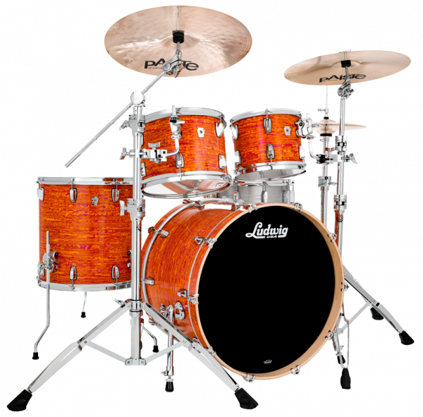 Ludwig Keystone X - 4 shells - mod orange Standard drum kit
