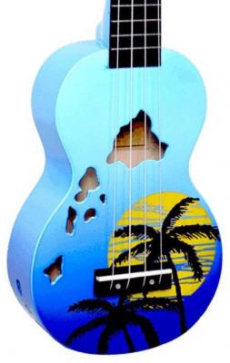 Ukulélé Mahalo Designer MD1HABUB Soprano +Bag - Hawaï blue burst