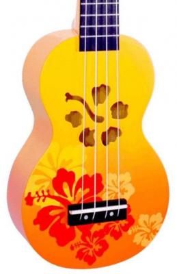 Ukulélé Mahalo Designer MD1HAORB Soprano +Bag - Hawaï orange burst